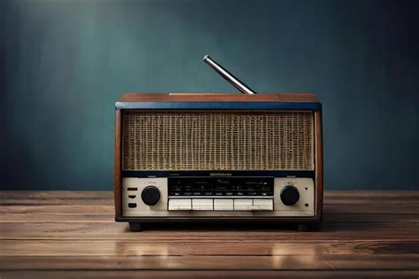 Premium Photo | Ancient vintage radio in a wooden room retro music