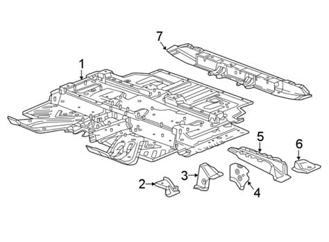Buick Envision Floor Pan Bracket Front Rear Upper 23225275