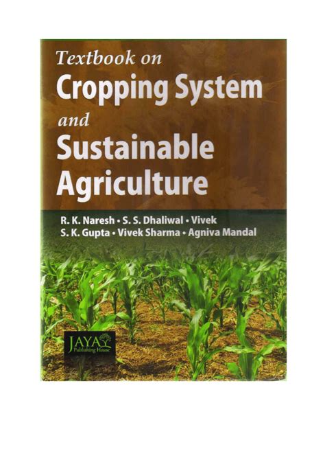 Pdf Texbook On Cropping System And Sustainable Agriculture