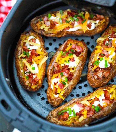 CRISPY AIR FRYER LOADED POTATO SKINS Recipes