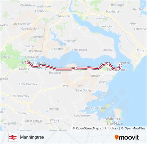 Greater Anglia Route Schedules Stops Maps Manningtree Updated