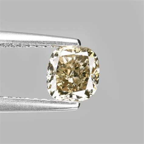 1 Pcs Diamond 1 00 Ct Cushion Natural Fancy Yellowish Catawiki