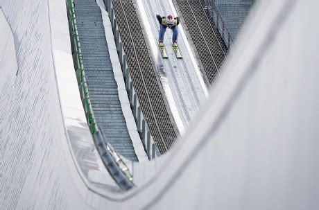 Switzerlands Simon Ammann Speeds Down Skijump Editorial Stock Photo