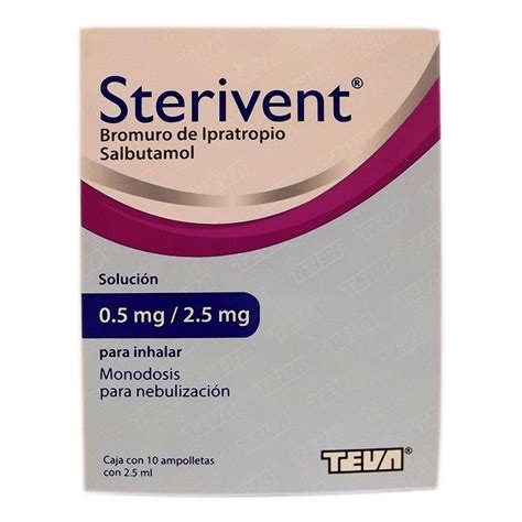 Sterivent 05 Mg25 Mg Solución Para Inhalar 10 Ampolletas Con 25 Ml