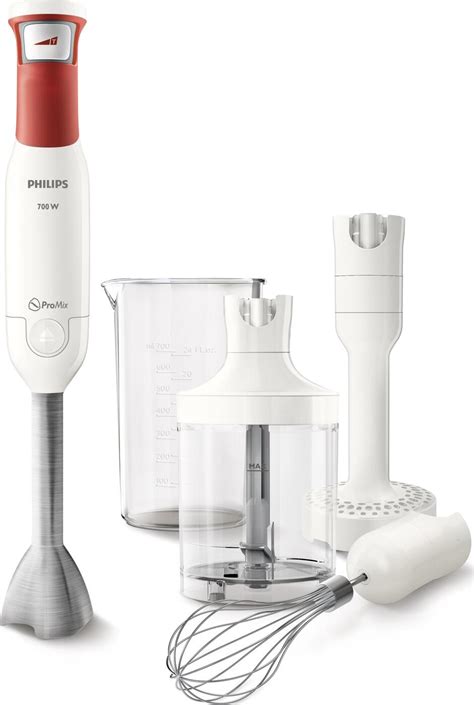 Погружной блендер Philips HR2645/40 Viva Collection, белый, красный ...