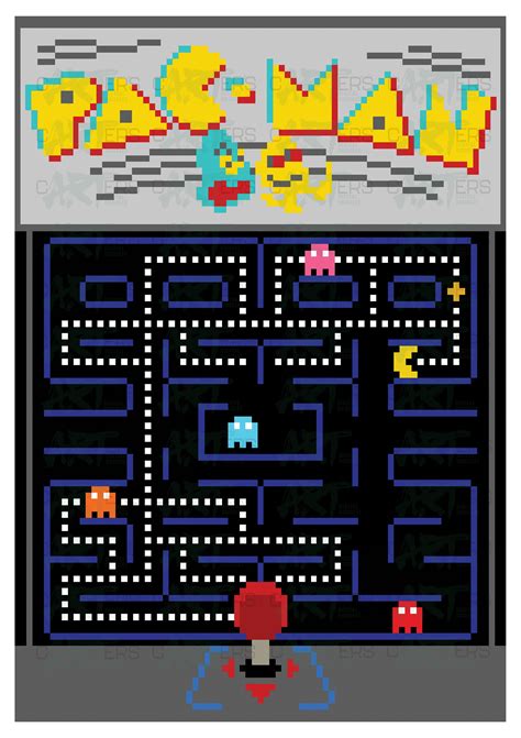 bit pixel art retro video game arcade machine gamer gift