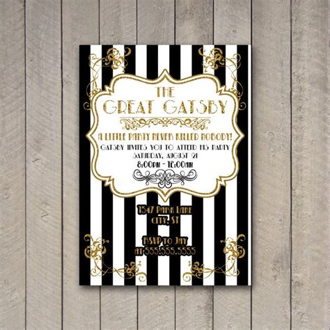 Gatsby Party Invitation The Great Gatsby Party by WhitetailDesigns, $10 ...