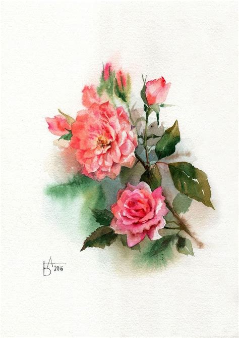 صور لوحات ورد مرسومة