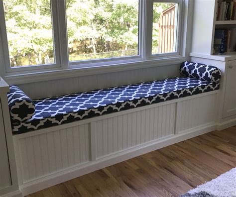 Custom Window Seat Cushion And Bolster Pillows Featuring Premier Prints