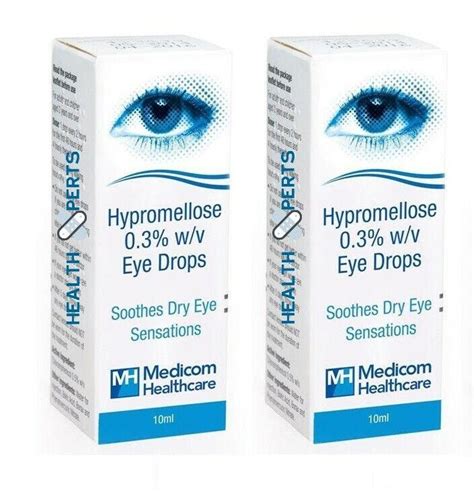 Hypromellose 03 Eye Drops 10ml Dry Eyes Artificial Tears Multibuy Savings Ebay