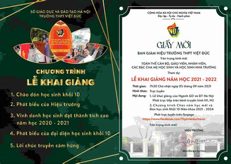 Mẫu giấy mời khai giảng (Cập nhật 2024)