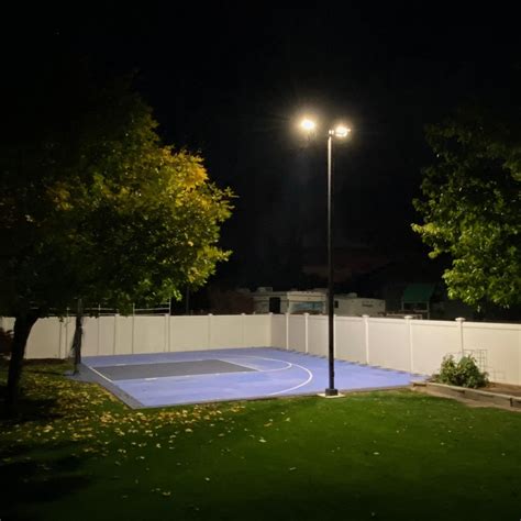 Simple LED Lighting Solution for Stunning Backyard Basketball Court ...