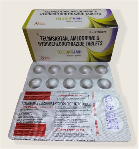 Teledin Amh Telmisartan Amlodipine And Hydrochlorothiazide Tablet X