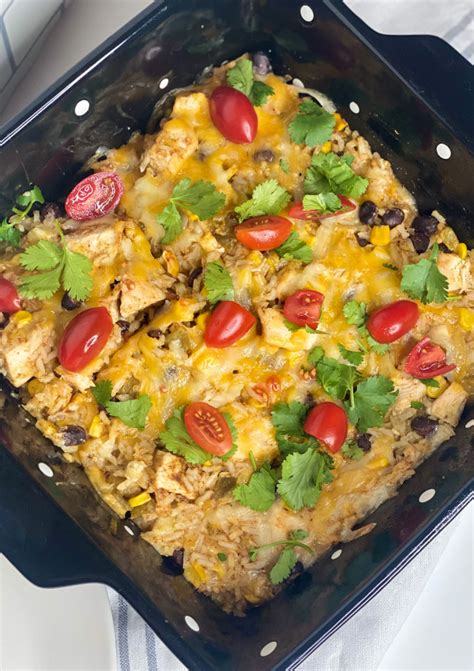 Healthy Chicken Enchilada Casserole Janelle Rohner