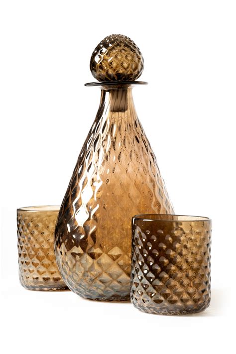 Pineapple Decanter Set Mcfadden Art Glass