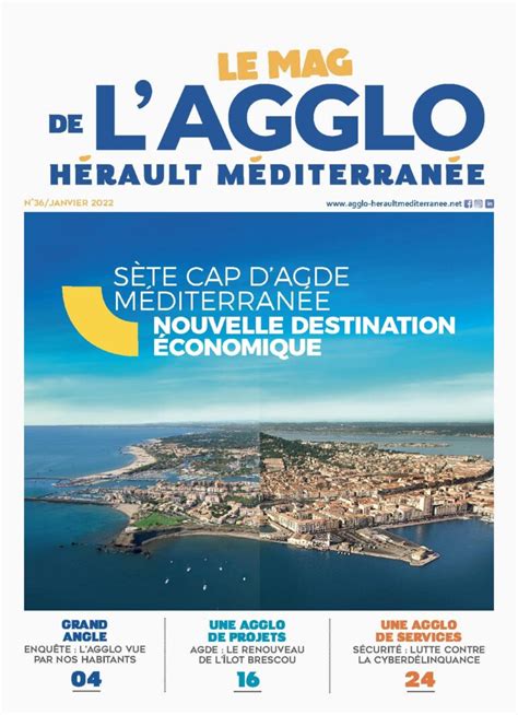 Agglomération Hérault Méditerranée le nouveau magazine de l Agglo est