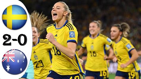 Sverige Vs Australien H Jdpunkter Fifa Women World Cup