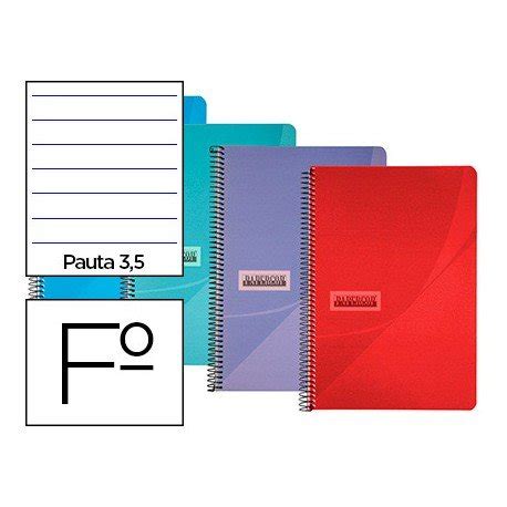 Cuaderno Espiral Papercop Tama O Folio Rayado Pauta Mm Gr