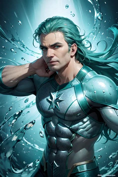 [Aquaman Brasileiro], [digital illustation], [Estilo Heroico], [Carlos ArteHeroica], [ArtStation ...