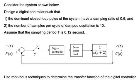 Solved Consider The System Shown Below Design A Digital