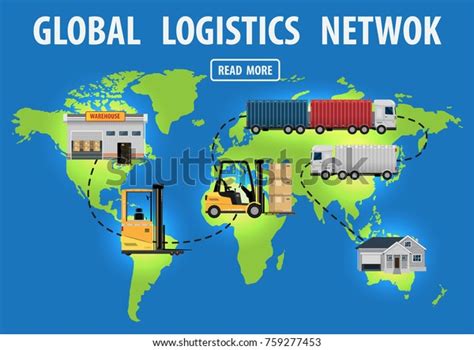 logistics infographics world map logistical elements stock vector