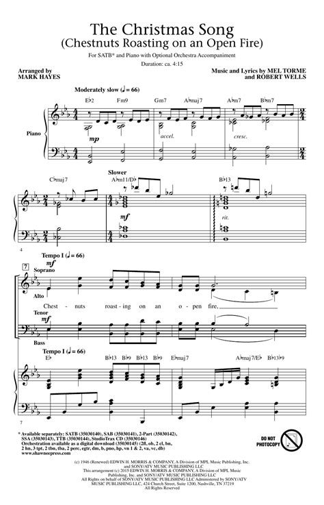 The Christmas Song (Chestnuts Roasting On An Open Fire) | Sheet Music Direct