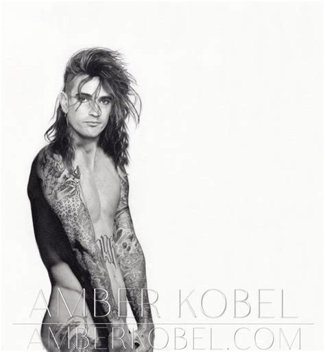 Nude Tattooed Tommy Lee Pencil And Charcoal Portrait Motley Crue