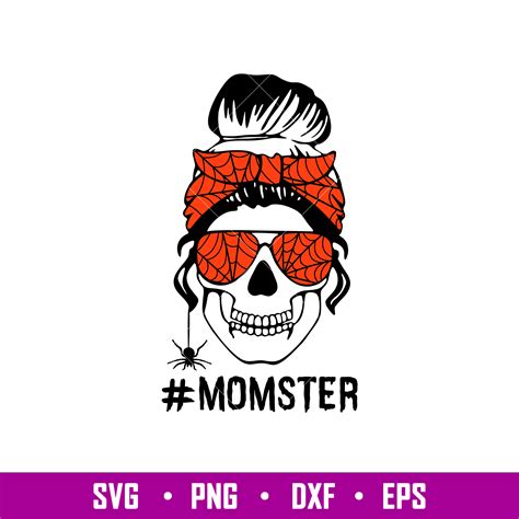 Momster Skull Momster Skull Svg Halloween Mom Skull Svg H Inspire