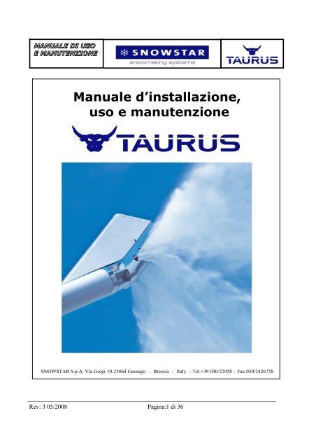 Manuale D Installazione Uso E Manutenzione