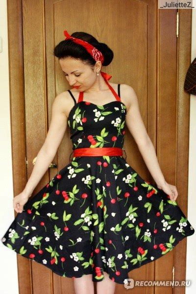 Платье Ebay Hearts And Roses London Cherry Print Rockabilly Pinup Party