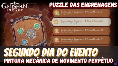 Novo Evento Pintura Mecânica de Movimento Perpétuo Guia Segundo Dia