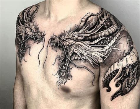 Dragon Tattoo Shoulder Dragon Head Tattoo Asian Dragon Tattoo Dragon