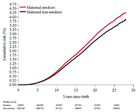 Cumulative Incidence Of Appendicitis According To Maternal Smoking Download Scientific Diagram