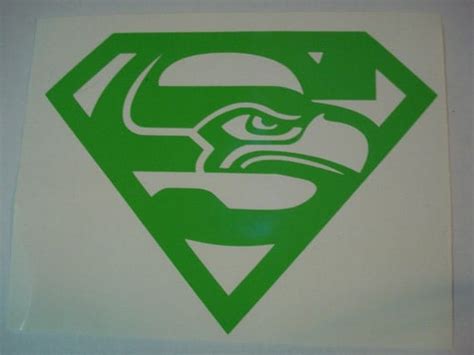 Large 6 X 4 Seattle Seahawks Superman Super By Shawnsfinylvinyl