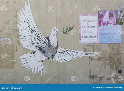 Detail of Graffiti on the Separation Barrier between Palestine and ...