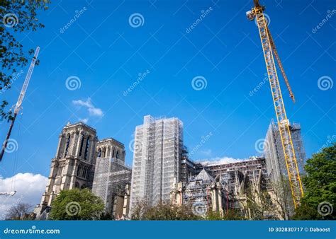 Reconstruction Of Notre Dame De Paris Cathedral On The Ile De La Cite