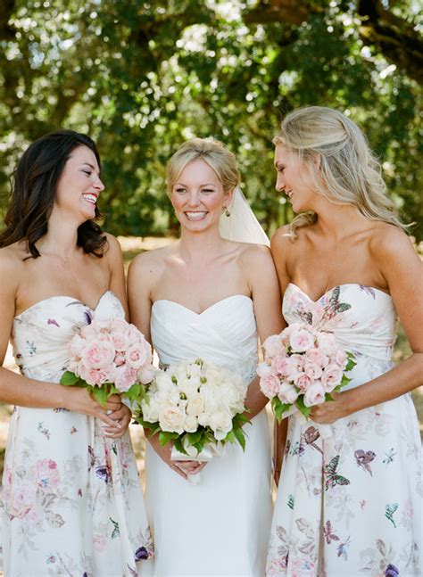 Floral Print Bridesmaid Dresses Southbound Bride