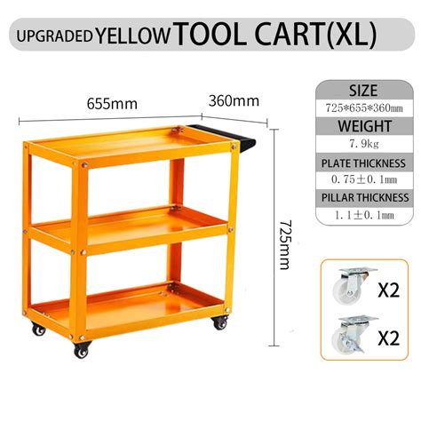 Jual REAIM LogamTroli Bengkel Rak 3 Susun Trolly Rak Kunci Bengkel