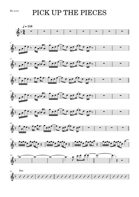 Pick Up The Pieces Average White Band Alto Sax Sheet Music For Saxophone Alto Solo