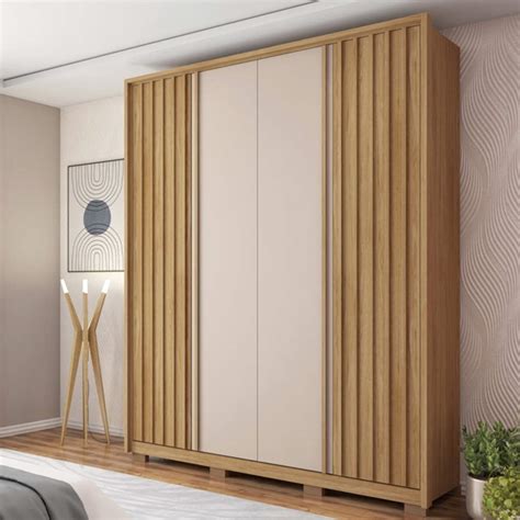 Guarda Roupa Casal 4 Portas 3 Gavetas Caemmun Apollo Multisom