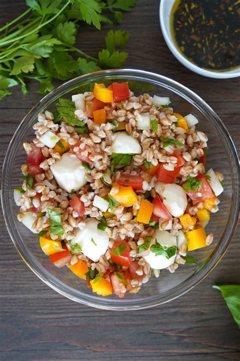 Italian Farro Salad Recipe Food Fanatic