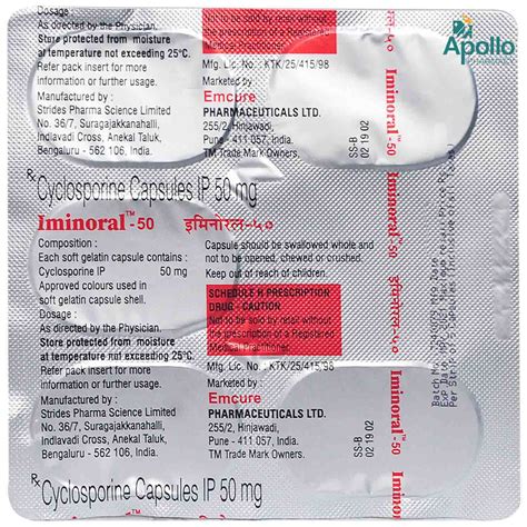 Iminoral Capsule S Price Uses Side Effects Composition Apollo