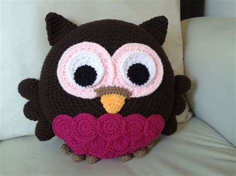 Crochet Owl Pillow Crochet Pillow Pattern Crochet Projects Crochet