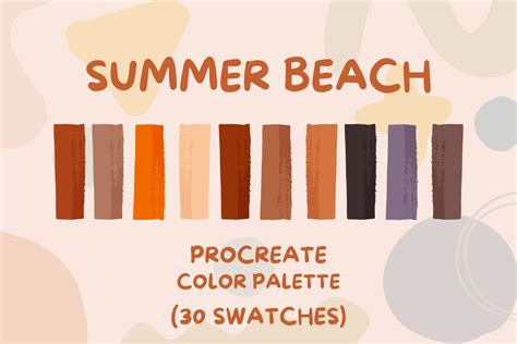 Summertime Beach Procreate Color Palette Graphic By Simonbyart