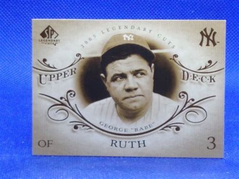 Sp Legendary Cuts Babe Ruth Hof Ebay