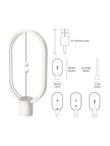 White Allocacoc Heng Balance Lamp Ellipse Gadget Mou