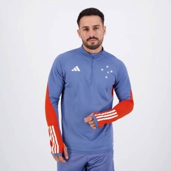 Moletom Adidas Cruzeiro Treino Atleta Azul FutFanatics