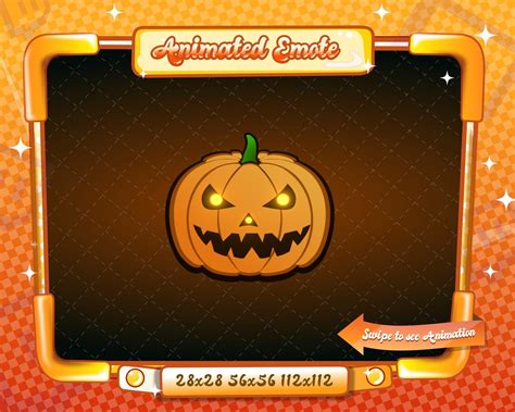 ANIMATED STATIC EMOTE Bouncing Pumpkin Emote Animated Emote Halloween