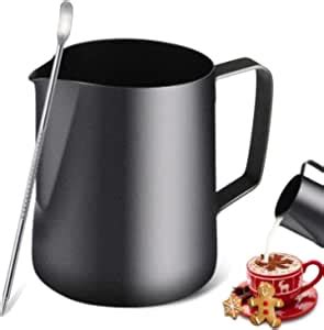 TechKen Pot à Lait en Acier Inoxydable Barista 900ml 32oz Pichet à