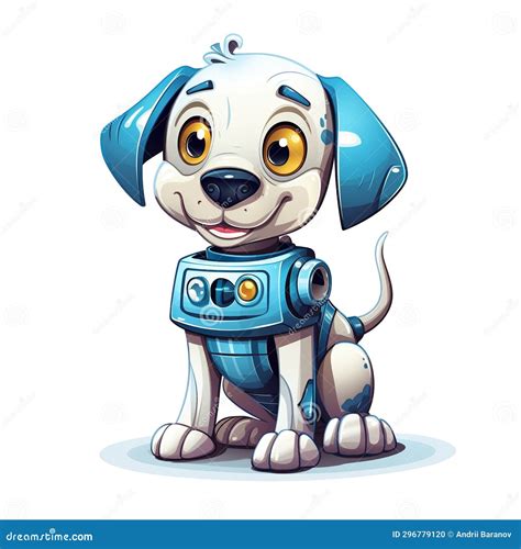 Cartoon Dog Robots T Shirt Sticker Funny Cyborg Ai Generated Stock